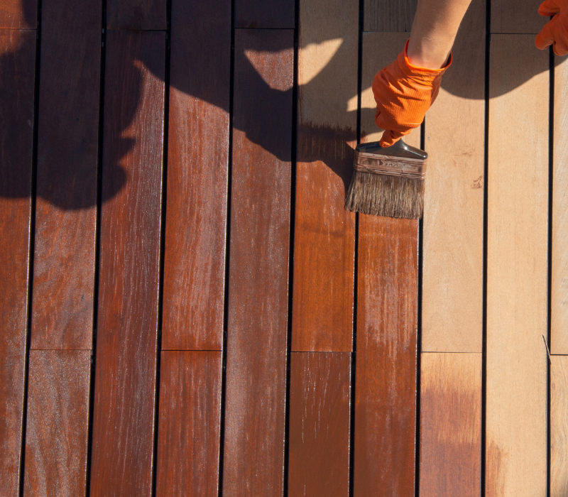 Easy New Homeowners DIY Projects - Deck Staining
