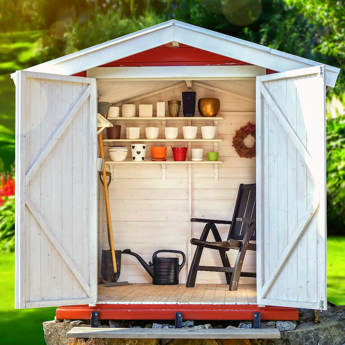 Gardening shed.